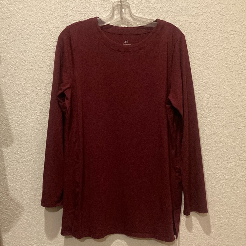 J.Jill supima knit tunic M burgundy